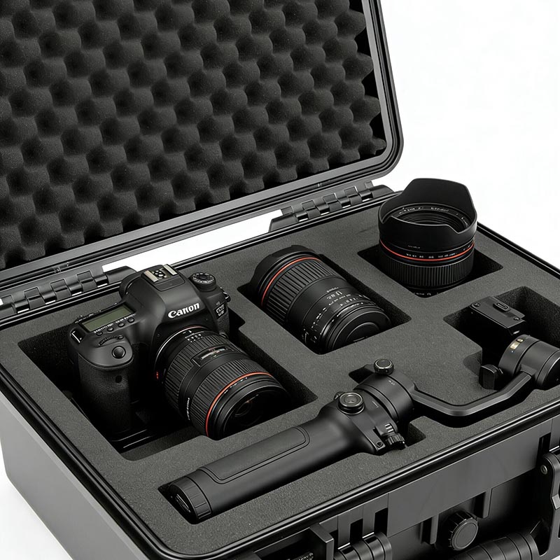 กล่องใส่อุปกรณ์พลาสติกพร้อมโฟม