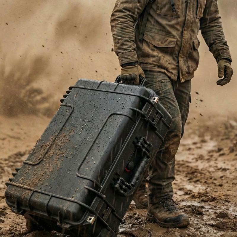 กล่องแข็งกลางแจ้งทรายและฝุ่นทนลม